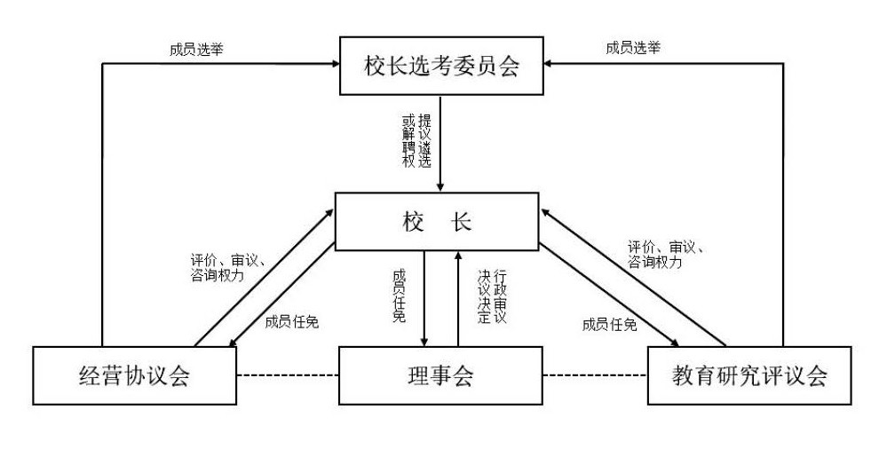 图2 东京大学治理机构权力相互制约关系